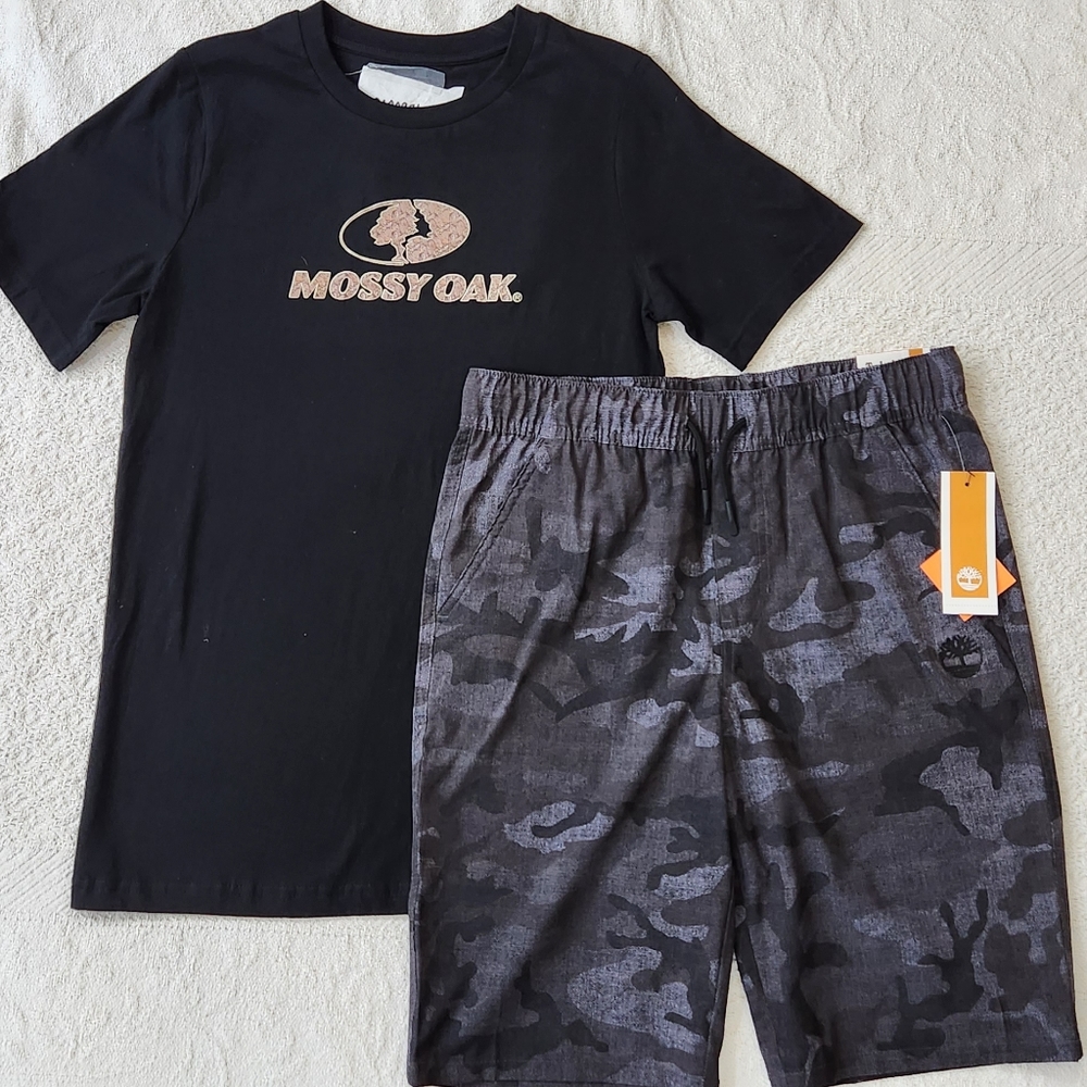 🆕️ Mossy Oak Tee & Timberland Stretch Short